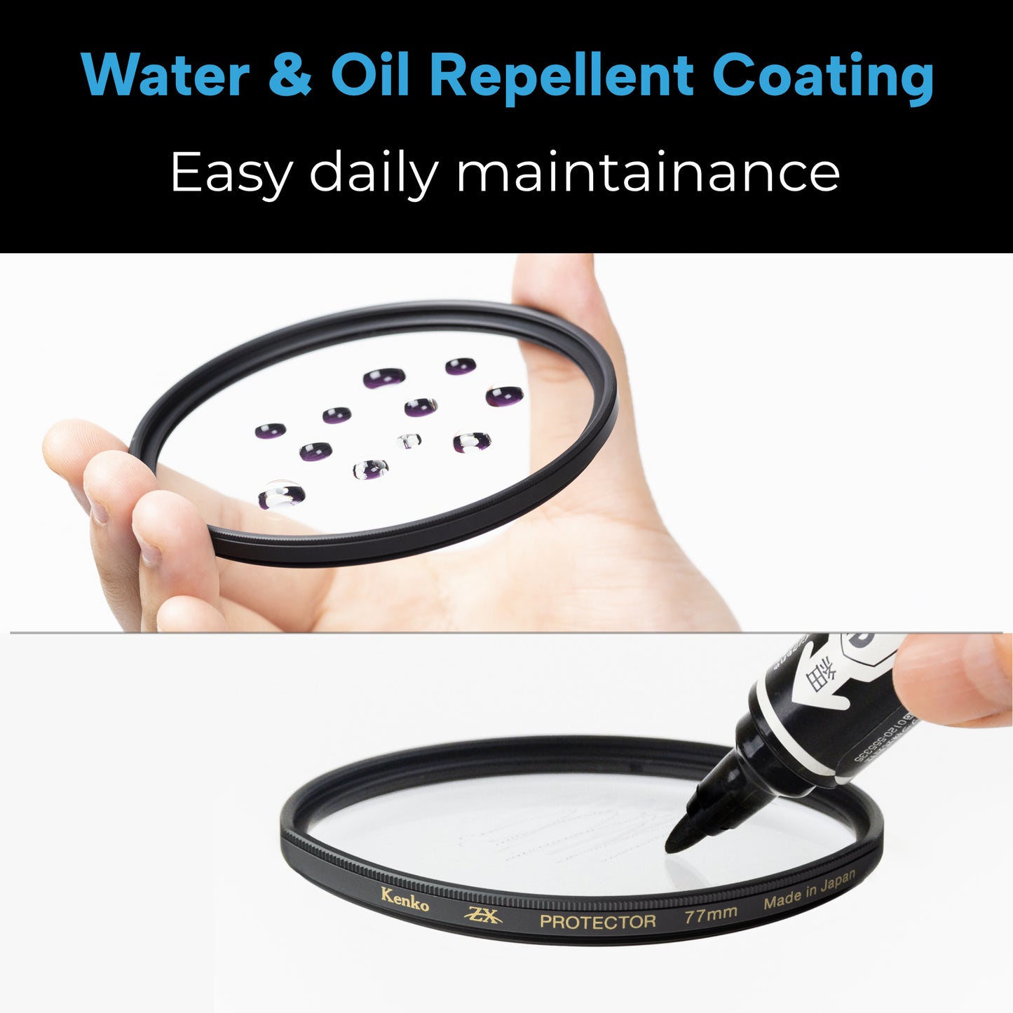 Kenko ZX PROTECTOR, Floating Frame System, Water and oil repellent coating