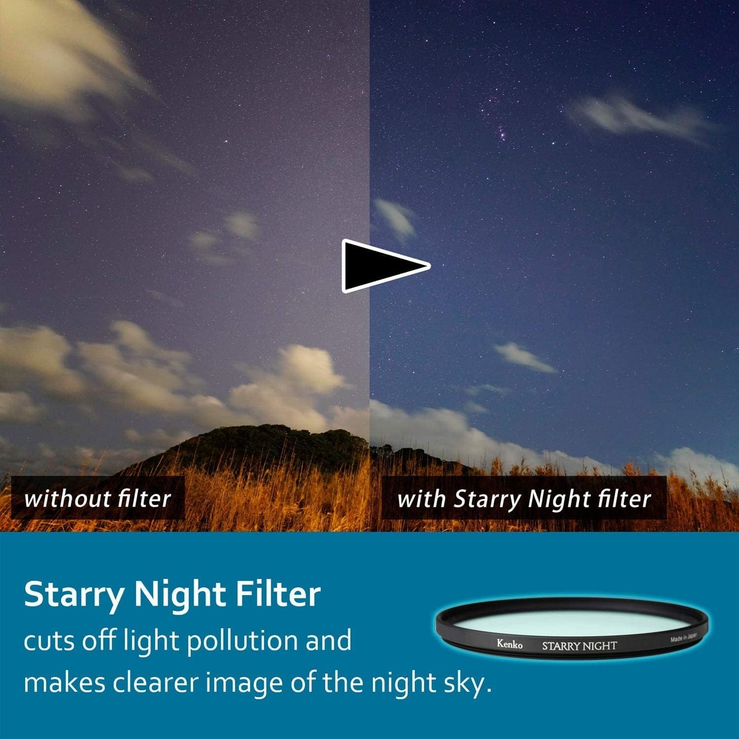 Kenko Starry Night Light pollution reduction filter , for starscape shooting