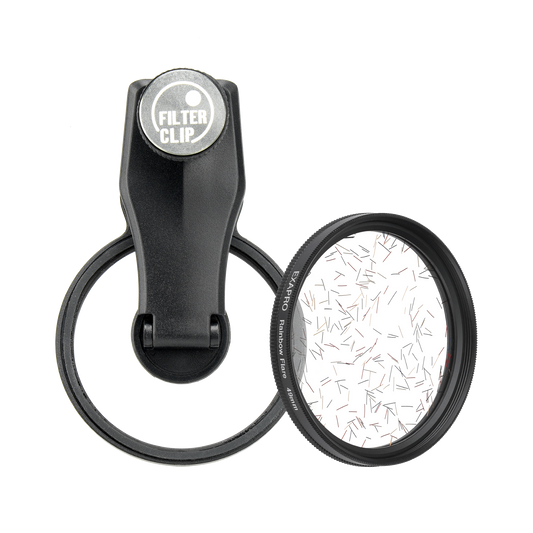 EXAPRO 49mm Filter Clip + Rainbow Flare Set