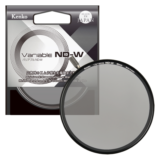 Kenko Variable ND-W Filter, ND2.5-ND128(2-7 Stops), for Wide Angles, No X-shaped Pattern