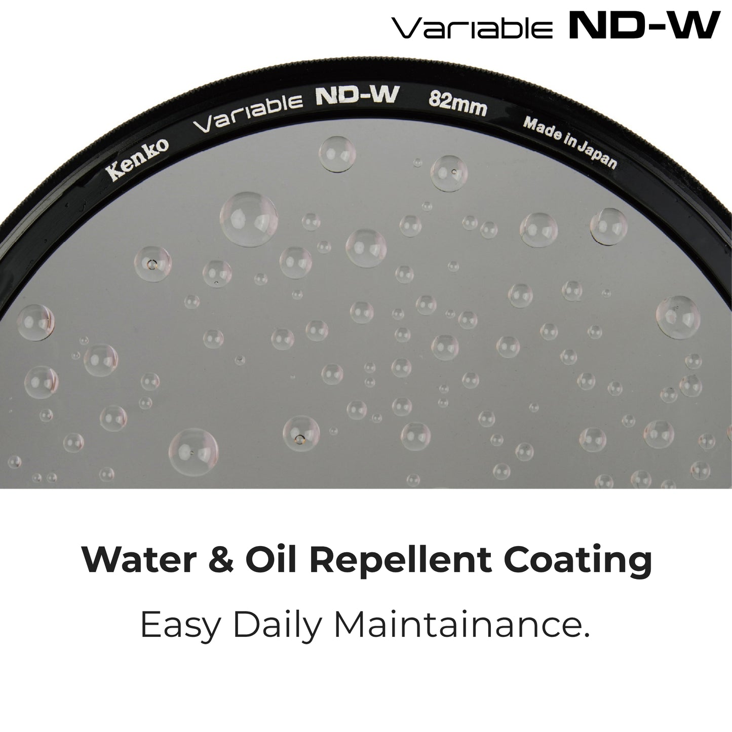 Kenko Variable ND-W Filter, ND2.5-ND128(2-7 Stops), for Wide Angles, No X-shaped Pattern